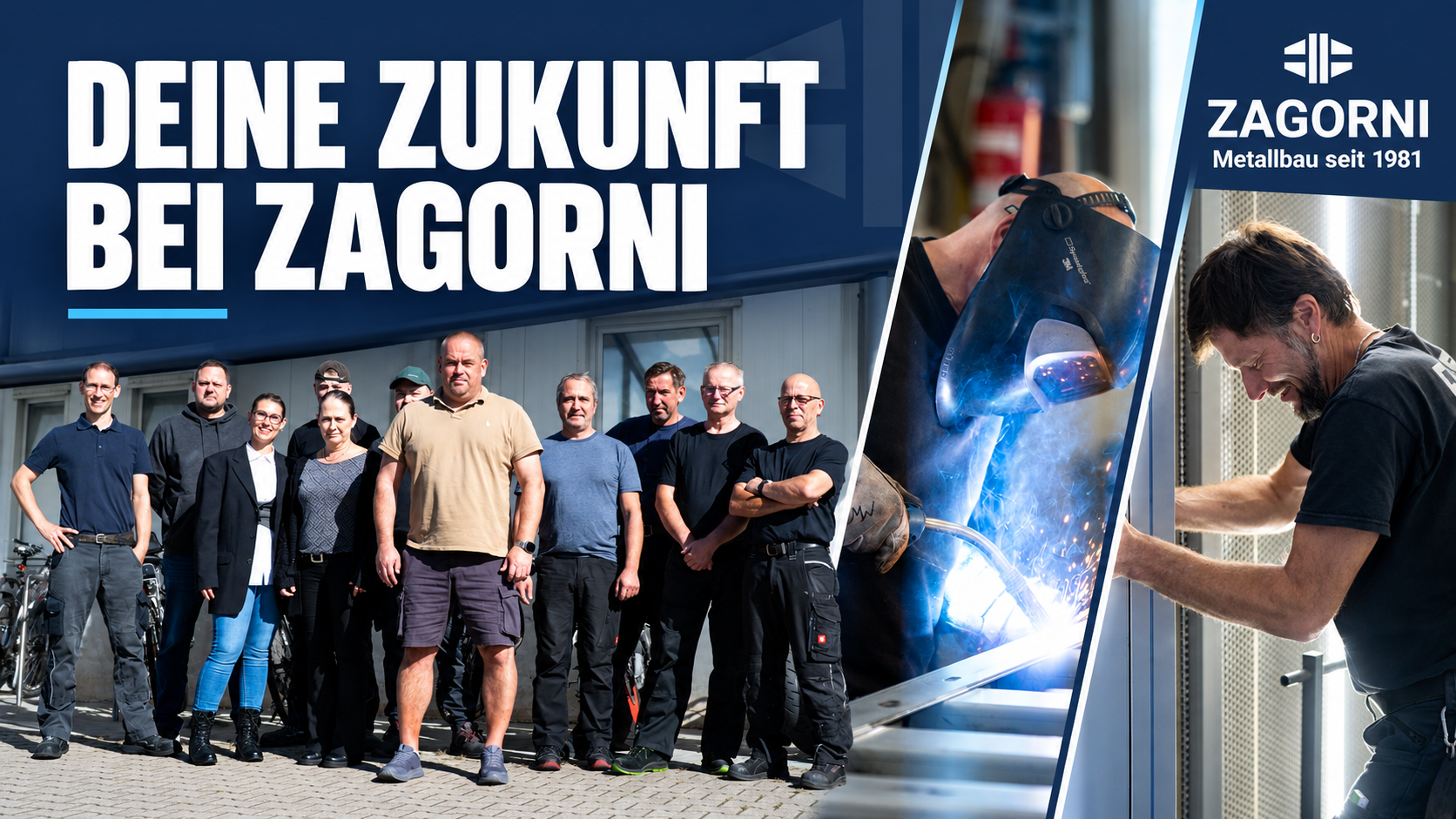 Deine Zukunft bei Zagorni: das Team, Schweißarbeiten und Metallbau
